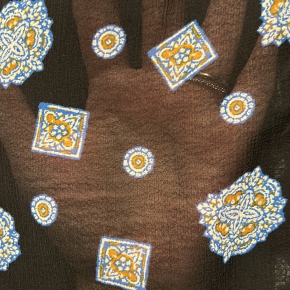 NWT Free People Turn Turn Long Sleeve Sheer Mini dress Medallon Print - Picture 7 of 11